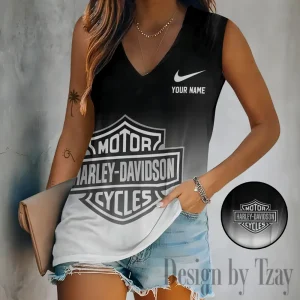 Harley Davidson V-neck Women's Vest CBSVWVEST099