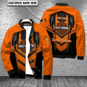 Harley Davidson Custom 3D Printed Bomber Jacket New 2025 VDBBJ339